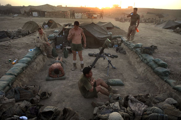 Sean Smith in Afghanistan: 19 July 2009: US troops from 2nd Marine Expeditionary Brigade