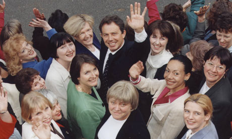 'Blair Babes' - Tony Blair surrounded by some of the 101 women Labour MPs at Westminster 
