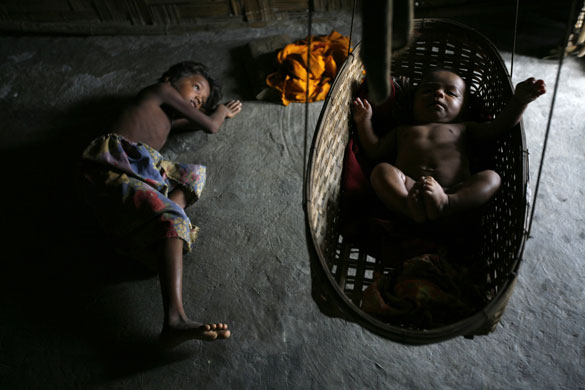 24 hours: Rohingya refugee children from Burma at a camp in Bangladesh