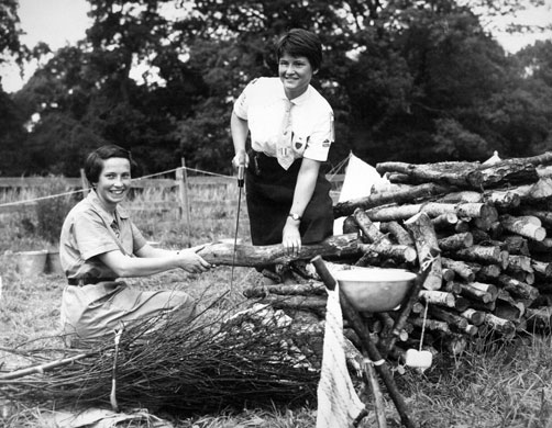 Girl guides 100th: 1957: Girl Guides world camp, Windsor Park