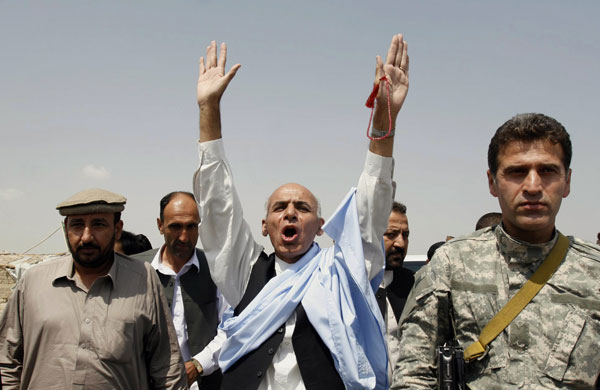 Afghanistan elections : Presidential candidate Ashraf Ghani Ahmadzai campaigns