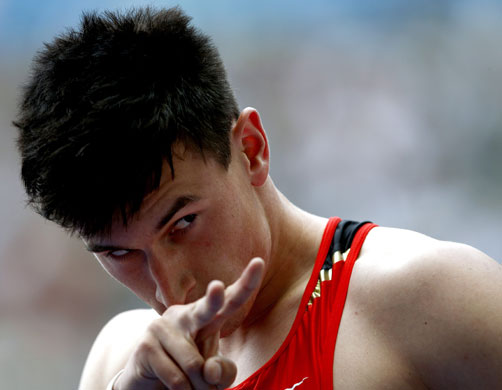 World Athletics Champs: Robert Hering reacts after winning his 200m heat 