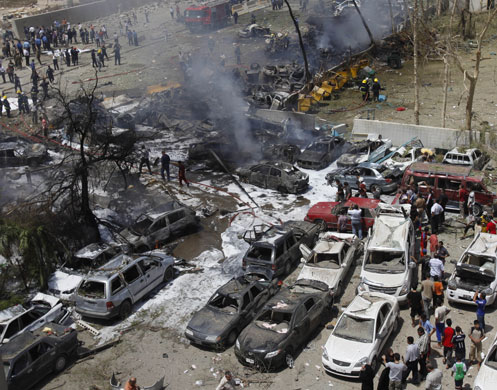 Car bombs in Baghdad: The scene of the explosion