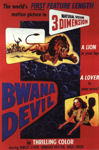 3D film posters: Bwana Devil