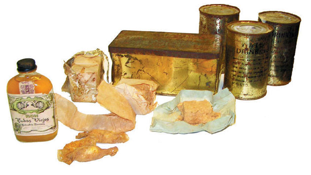 Pacific shipwreck: Food rations left after voyage