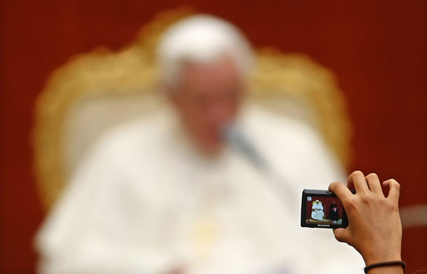 24 hours in pictures: Castelgandolfo, Italy: The Pope is photographed