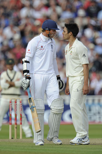 Tom Jenkins 3rd Ashes: Stuart Broad and Mitchell Johnson have words 