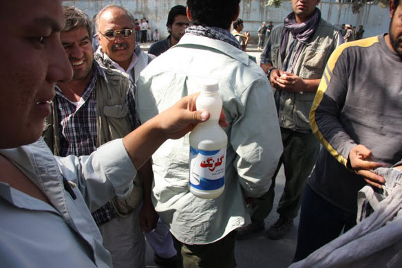 Elections in Afghanistan: Voters and supporters of presidential candidate Abdullah Abdullah
