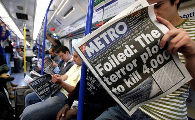 London freesheet wars: Metro on the London underground