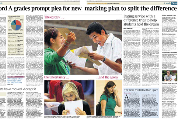 A-levels in the papers: The Times