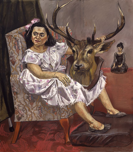 Paula Rego: Snow White playing with her father's trophies, 1995