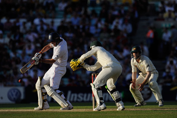 tom ashes day 2: Andrew Strauss square cuts North