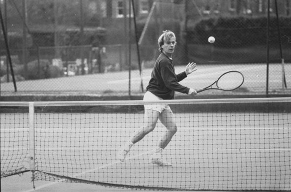 Martin Amis at 60: 1990: Martin Amis playing tennis