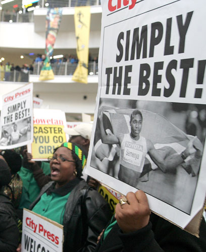 Caster Semenya: Supporters of Caster Semenya