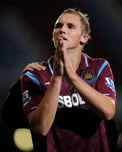 West Ham v Millwall: Jack Collison applauds the fans 