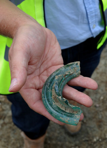 Summer digs: Piece of roman glass found on Cambridge North West site