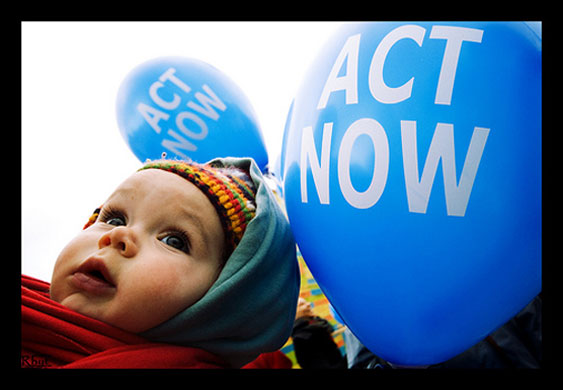 Messages to Copenhagen: Climate Action Day : Demonstration ACT NOW in Brussels