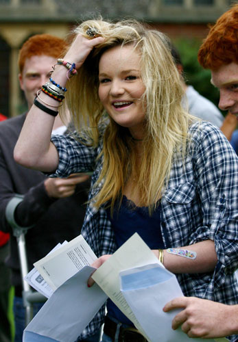 GCSE results: Katlin Horner relieved after opening her GCSE results at Brighton College