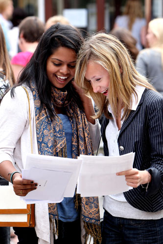 GCSE results: Sephu Jayakumar and Tayla McCloud  from Chelmsford County High School