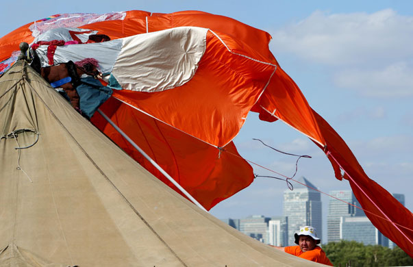 Camp for Climate Action: Protestor, Blackheath, London