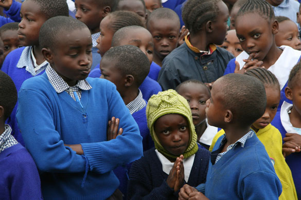 Kenya food crisis: Pupils at Njenga Primary school