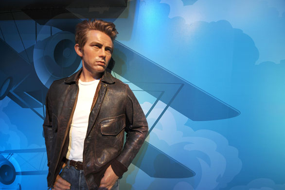 Madame Tussauds Hollywood: A James Dean  wax figure at Madame Tussauds in Hollywood