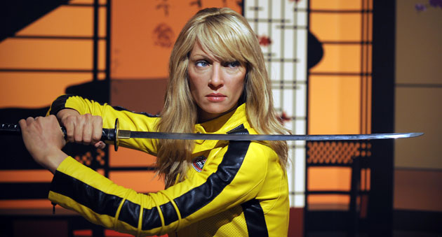 Madame Tussauds Hollywood: An Uma Thurman wax figure is seen at Madame Tussauds in Hollywood