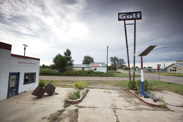 Route 66 Day 2: A derelict Gulf filling station in McLean, Texas, a ghost town on Route 66 