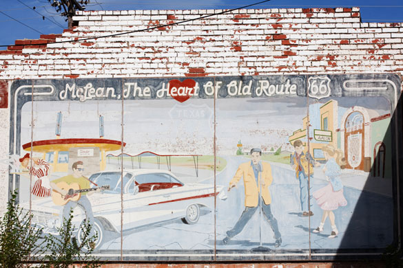 Route 66 Day 2: A mural in McLean, Texas