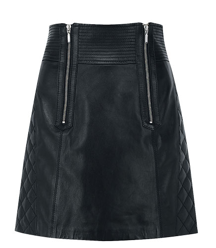 Leather looks: A-line skirt