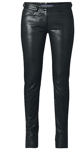 Leather looks: black trousers