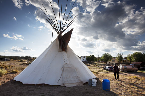 Route 66 Day 3: An American Indian teepee, St Michaels, Navajo Indian Reservation, Arizona