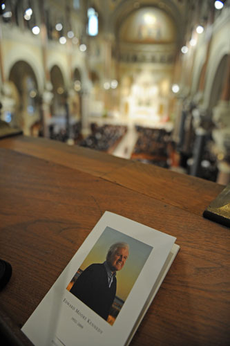 Edward Kennedy funeral: A program for the funeral of US Senator Edward Kennedy
