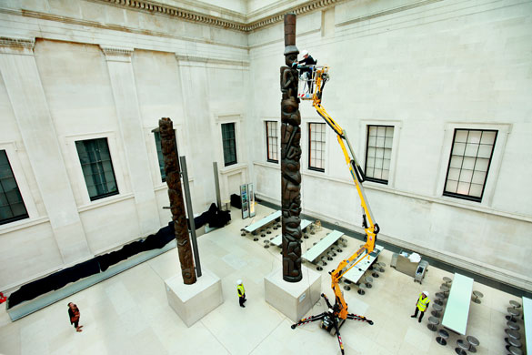 British Museum totem: The smaller pole was carved in the 1860s and comes from the Nisga'a nation