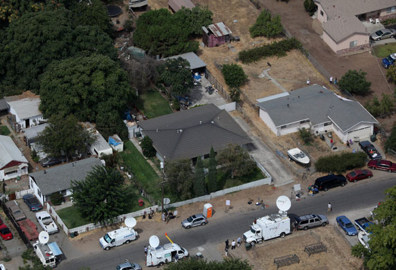 Jaycee Dugard kidnapping: Television trucks sit in front of the home of Phillip Garrido 