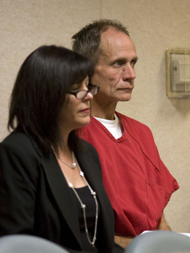 Jaycee Dugard kidnapping: Phillip Garrido sits in court during his arraignment with his attorney 