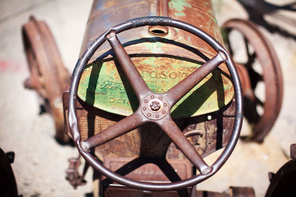 Route 66 Day 4: An old Fordson tractor from the 1920s in Oatman, Arizona
