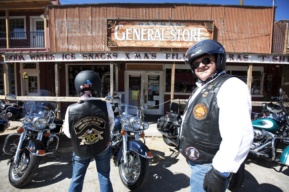 Route 66 Day 4: Harley Davidson bikers in Oatman, Arizona