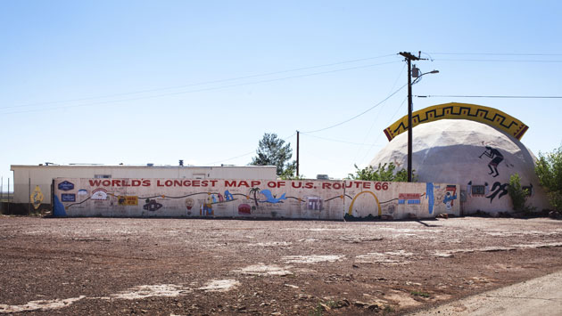 Route 66 Day 4: The World's Longest Map of US Route 66, just off the I-40, Arizona