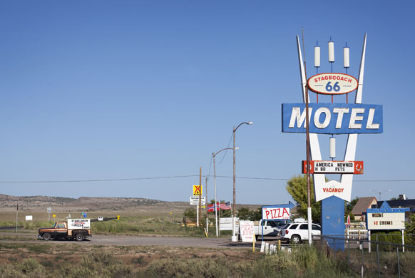 Route 66 Day 4: Motel sign on old Route 66, Seligman, Arizona