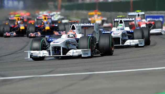 Belgian Grand Prix: BMW Sauber's Polish driver Robert Kubica drives at Spa-Francorchamps