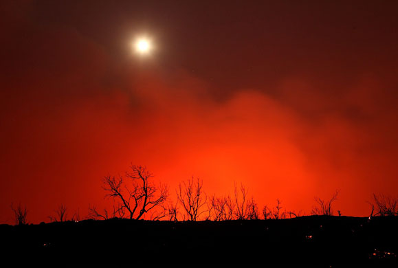 Los Angeles fire: wildfires  north of los angeles
