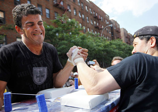 24 hours: Arm Wrestling Championship, in Brighton Beach,New York