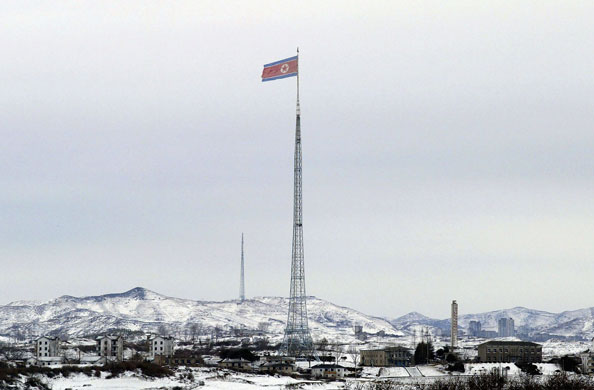 Korea and the US: Propaganda village of Gijungdong in the demilitarized zone