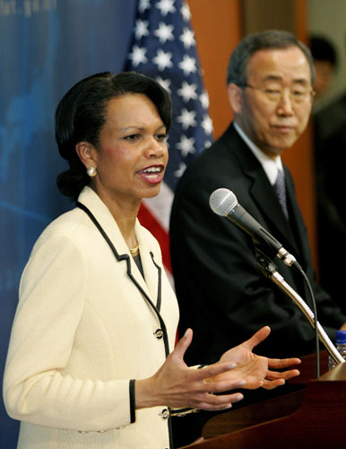 Korea and the US: 2005: US Secretary of State Condoleezza Rice speaks about North Korea