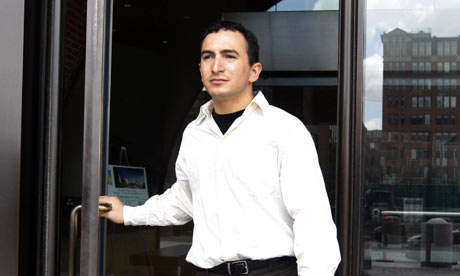 Joel Tenenbaum leaves court on 30 July 2009