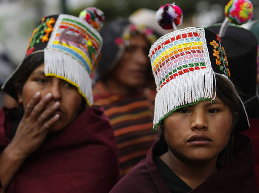 7 August 2009: Sucre, Bolivia: Bolivia's 184th independence celebrations