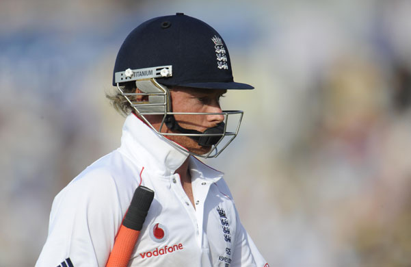 Tom Ashes 4th test day 2: Ian Bell walks back to the pavilion after dismissal