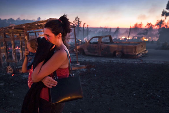 California wildfires: Marla Johnson and daughter Shania