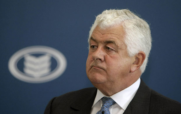 Bankers one year on: Bank of Ireland's outgoing governor, Richard Burrows during the bank's AGM 